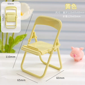 yellow cute mini chair phone holder