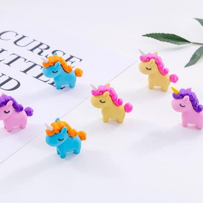 4 unicorn erasers