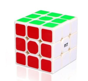 white edged cube